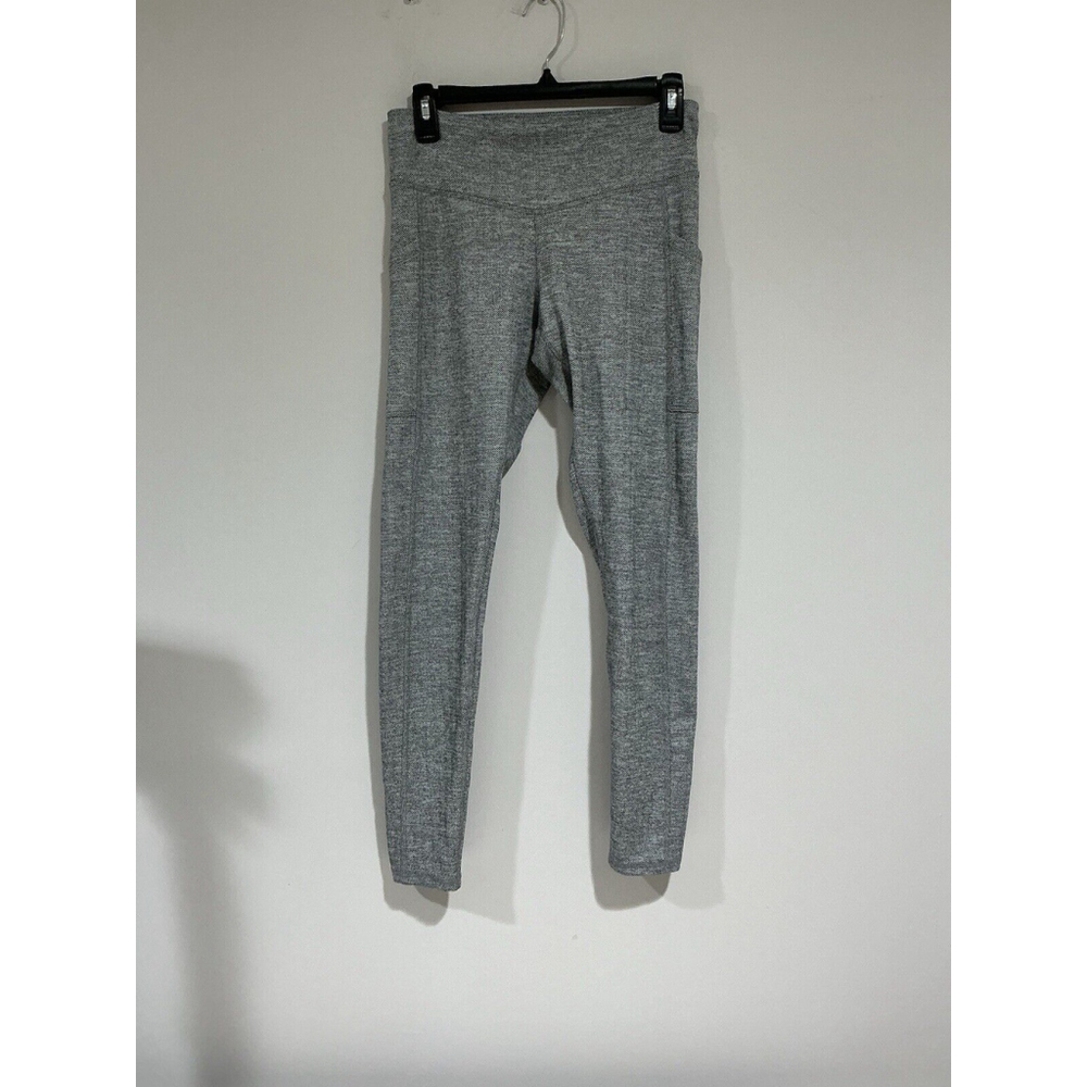 Woman’s C9 Champion Leggings Medium Side Leg Pockets Gray White